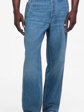 Medewell NWT Men's Relaxed Straight-Leg Jeans in Light Blue. Size 38.